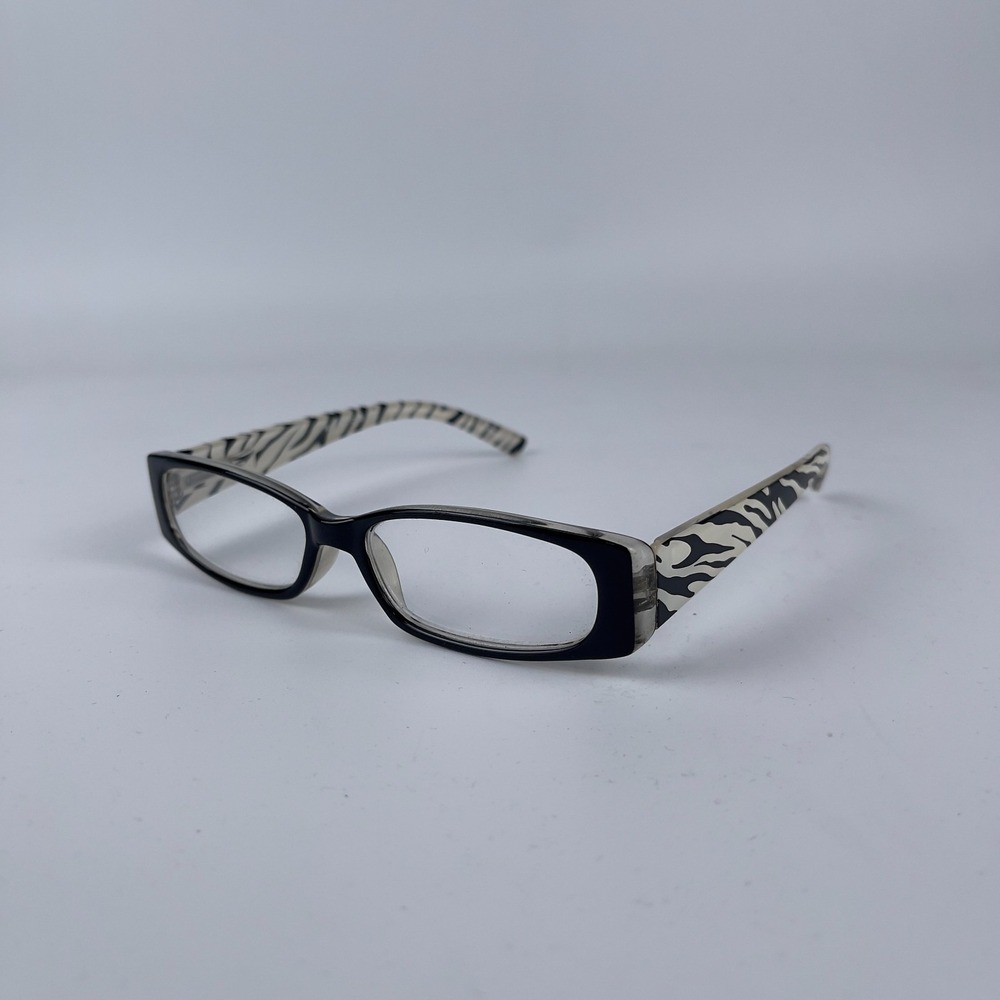 Gammaray GR902-R175 C3 Unisex Eyeglasses Frame Black‎ White Rectangle Full Rim